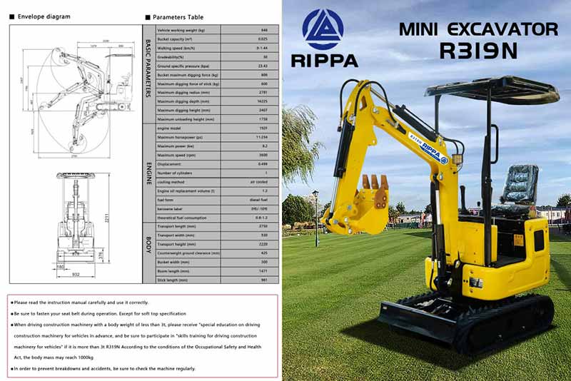 1 ton excavator